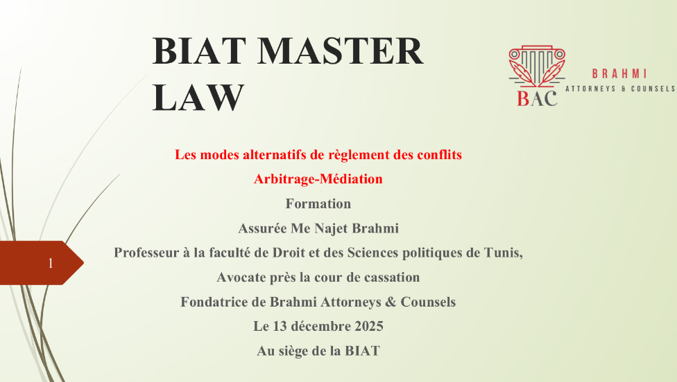 Training session: Alternative Dispute Resolution Methods - Arbitration and Mediation